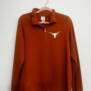 Texas Longhorns Burnt Orange Quarter-Zip Sweater